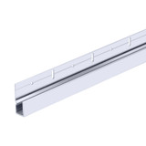 JBAR58 - Glass Simple 1/4" Deep Nose Heavy Indented Aluminum J-Channel 144" Long