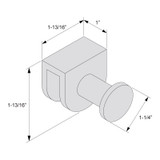 PEGSORH - Glass Simple Peg Style-Sleeve Over Robe Hook