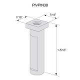 PIVPIN38 - Glass Simple 5 Degree Pivot Pin Set for Standard Duty Pivot Hinges