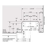 PRO01 - Glass Simple Proxima Beveled Standard Duty Pivot Hinge