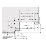 PRO01 - Glass Simple Proxima Beveled Standard Duty Pivot Hinge