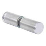RRSDK2 - Glass Simple Round Back-to-Back Shower Knob with Protective Sleeves