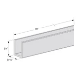 UC3895 - Glass Simple 3/8" Deep U-Channel 95" Long