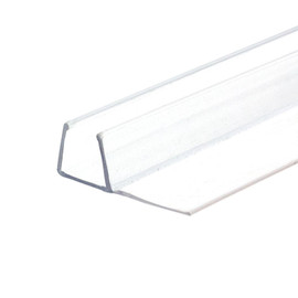 CF1N38 - FHC Clear U-Channel With 90 Degree Fin Seal For 3/8" Glass - 95" Long - Compare to PCSER78