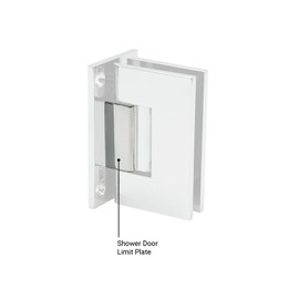 HLP40 - FHC Shower Door Hinge Limit Plates 4.0mm Thick, the Limit Plate will restrict the door pening to about 65 Degrees