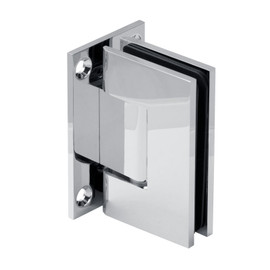 GEN5F - GLASS SIMPLE GENESIS SQUARE PROFILE WALL MOUNT SHOWER DOOR HINGE WITH FULL BACK PLATE & FACTORY SET 5 DEGREE POSITIVE CLOSE - Compare to GEN537, HGTW5FP