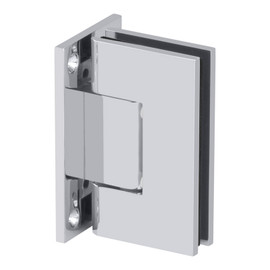 VER5F – Glass Simple Verona Square Profile Wall Mount Shower Door Hinge, Full Back Plate, Factory Set To 5 Degree Positive Close
