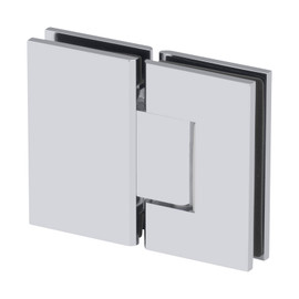 GEN580G - Glass Simple Genesis Square Profile 180 Degree Glass to Glass Shower Door Hinge, Factory Set 5 Degree Positive Close