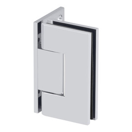 VER5O – Glass Simple Verona Square Profile Wall Mount Hinge, Offset Back Plate, Factory Set 5 Degree Positive Close