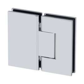 VER580G – Glass Simple Verona Square Profile 180 Degree Glass to Glass Hinge, Factory Set 5 Degree Positive Close