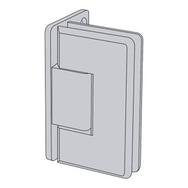 COL5O – Glass Simple Columbia Beveled Profile Wall Mount Hinge, Offset Back Plate, Factory Set 5 Degree Positive Close
