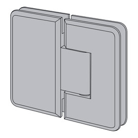 COL180G – Glass Simple Columbia Beveled Profile 180 Degree Glass to Glass Shower Door Hinge with 5 Degree Positive Close Option