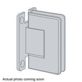 PLA0H – Glass Simple Plato Beveled Profile Wall Mount Shower Door Hinge, H Back Plate