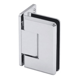 PLA0O - Glass Simple Plato Beveled Profile Wall Mount Shower Door Hinge, Offset Plate