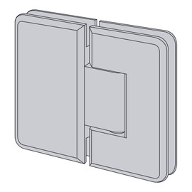PLA580G - Glass Simple Plato Adjustable Beveled Profile 180 Degree Glass to Glass Shower Door Hinge