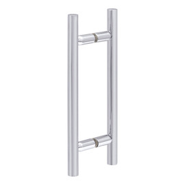 8X8LH – Glass Simple Back to Back Ladder Handle, 12” Overall Length, 8" Center to Center