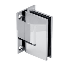 VIS0F – Glass Simple Vista Square Profile Wall Mount Hinge, Full Back Plate