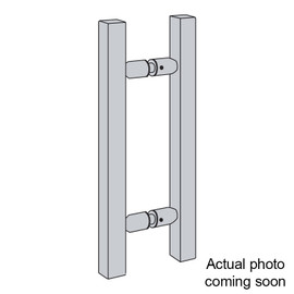 6X6SLH – Glass Simple Back to Back Square Ladder Handle, 10” Overall Length, 6" Center to Center