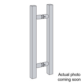 8X8SLH – Glass Simple Back to Back Square Ladder Handle, 12” Overall Length, 8" Center to Center