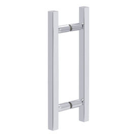 8X8SLH – Glass Simple Back to Back Square Ladder Handle, 12” Overall Length, 8" Center to Center