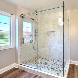 COR78 - Glass Simple Coronado 180° Sliding Shower Door System