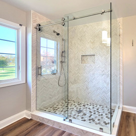 COR78 - Glass Simple Coronado 180° Sliding Shower Door System