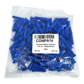CONPA - Glass Simple Conical Plastic Anchors - 100pcs/Pack CONPA - Glass Simple Conical Plastic Anchors - 100pcs/Pack