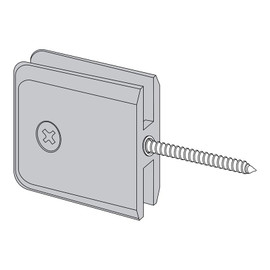 BCTW - Glass Simple Operable Wall Mount Transom Glass Clamp, Beveled Profile