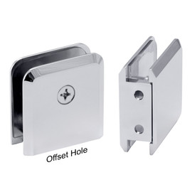 BCU2H – Glass Simple Wall Mount Clamp with Double Mounting Holes, Beveled Profile