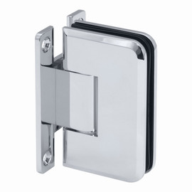 POR0H - Glass Simple Portland Beveled Profile Wall Mount Shower Door Hinge, H Back Plate