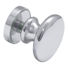 RTDK1 – Glass Simple Round Tradtional Style Door Knob Single Sided