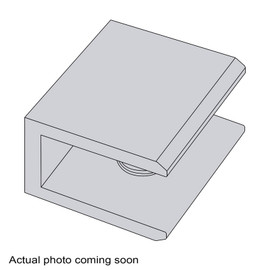 SB1 Glass Simple Square Wall Mount Shelf Clamp 1-3/16" x 1-1/16"