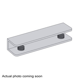 SB4 Glass Simple Rectangular Wall Mount Shelf Clamp 3-15/16" x 1-1/16"