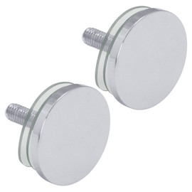 RWS114 - Glass Simple Round Washer Set 1-1/4" Diam. for Handles/Towel Bars
