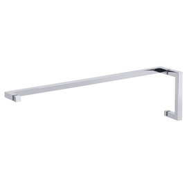 6X24STB - Glass Simple 6" x 24" Square Style Pull Handle/Towel Bar Combo