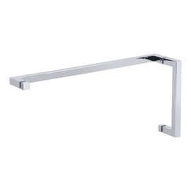 8X18STB - Glass Simple 8" x 18" Square Style Pull Handle/Towel Bar Combo