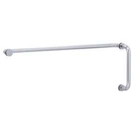 8X24TB - Glass Simple 8X24 Handle Towel Bar Combo with Washers