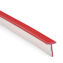 CFSPAT - Glass Simple Ultra Clear Edge T-Wipe for 7/16" Maximum Gap with Pre-Applied Tape - 95" Long