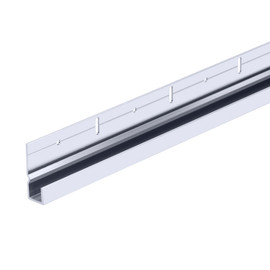 JBAR38 - Glass Simple 1/4" Standard Heavy Indented Aluminum J-Channel 144" Long