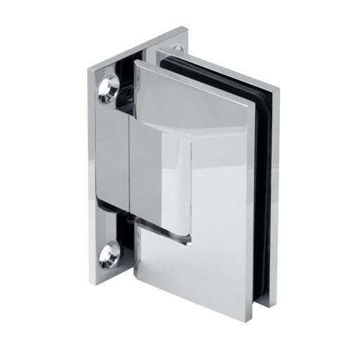 GEN0F – GLASS SIMPLE GENESIS SQUARE PROFILE WALL MOUNT SHOWER DOOR HINGE WITH FULL BACK PLATE - Compare to GEN037, HGTWFP