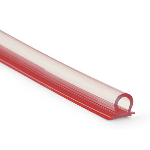 CBSPAT732 – Glass Simple Clear Vinyl Bulb Seal with Pre-Applied Tape, 7/32" Gap, 95” Length