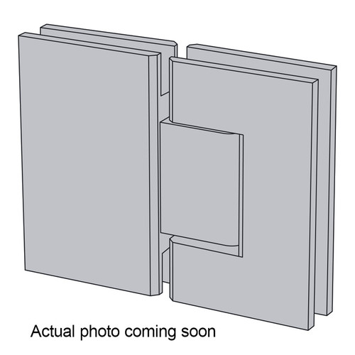 VER580G – Glass Simple Verona Square Profile 180 Degree Glass to Glass Hinge, Factory Set 5 Degree Positive Close