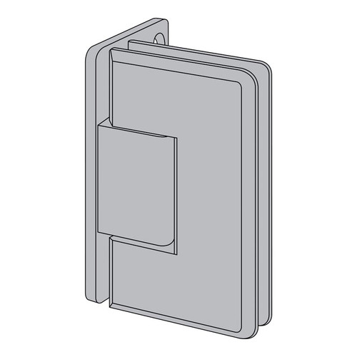 COL0O – Glass Simple Columbia Beveled Profile Wall Mount Hinge, Offset Back Plate
