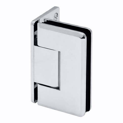 COL5O – Glass Simple Columbia Beveled Profile Wall Mount Shower Door Hinge, Offset Back Plate, Factory Set 5 Degree Positive Close