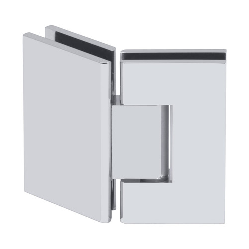 GEN535G - Glass Simple Genesis Square Profile 135 Degree Glass to Glass Shower Door Hinge, Factory Set 5 Degree Positive Close