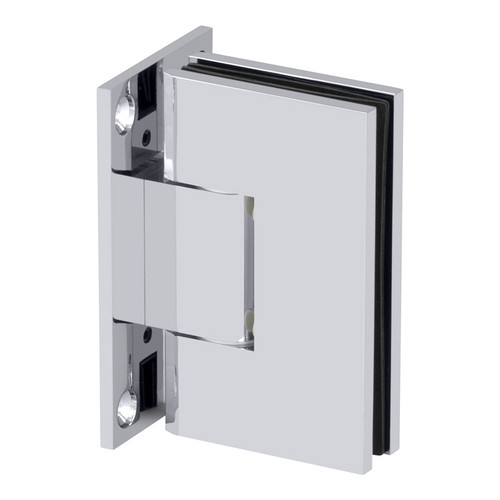 VIS0F – Glass Simple Vista Square Profile Wall Mount Hinge, Full Back Plate