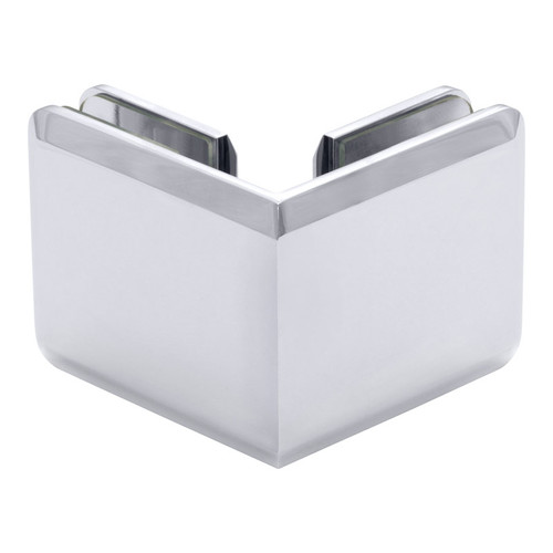 BC90G - Glass Simple 90° Glass-to-Glass Clamp with Beveled Profile