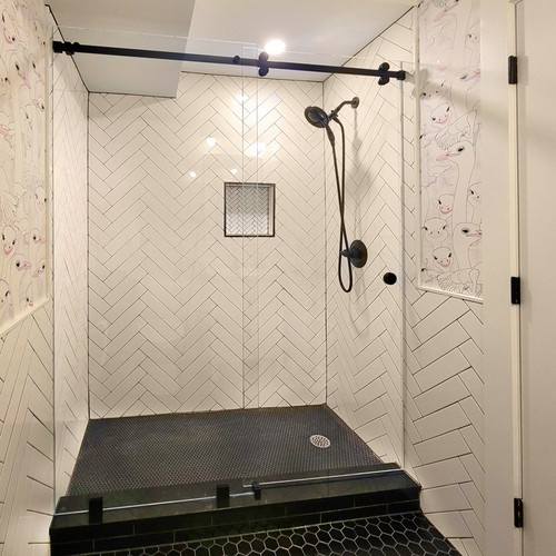 SAV78 - Glass Simple Savannah 180° Sliding Shower Door System SAV78 - Glass Simple Savannah 180° Sliding Shower Door System