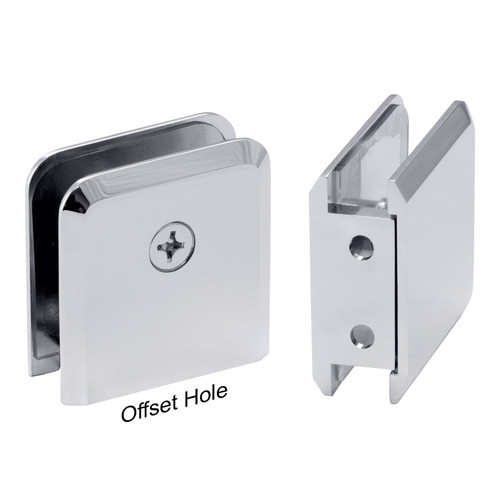 BCU2H – Glass Simple Wall Mount Clamp with Double Mounting Holes, Beveled Profile