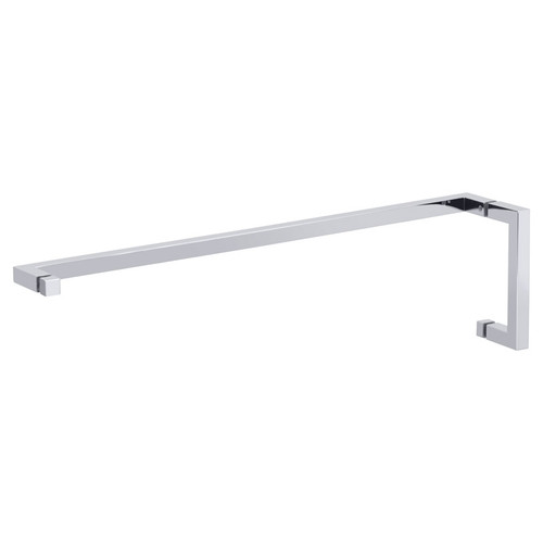 6X24STB - Glass Simple 6" x 24" Square Style Pull Handle/Towel Bar Combo